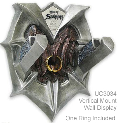 wall mount display plaque for Officially Licensed prop replica from the Hobbit UC3043 Mirkwood Double-Bladed Polearm by United Cutlery
