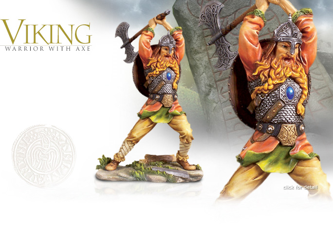 NobleWares Image of Viking Warrior with Axe Statue 6222 by Pacific Giftware