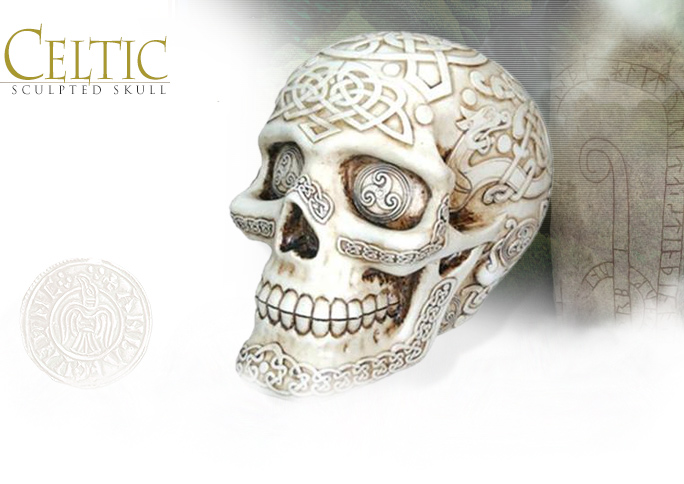 NobleWares Image of Celtic Sculpted Skull 7594 by YTC Summit