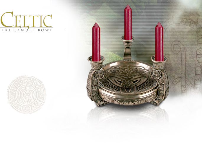 NobleWares Image of Celtic Tri Candle Bowl 6982 by YTC Summit