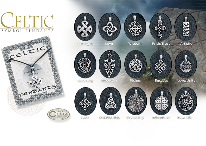 NobleWares Image of Pewter Celtic Symbol Pendants by Cruz
