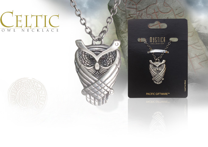 NobleWares Imag of Mystica Collection Celtic Owl Necklace J002 from Pacific Giftware