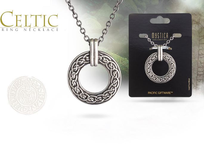 NobleWares Image of Mystica Collection Celtic Ring Necklace J017 from Pacific Giftware
