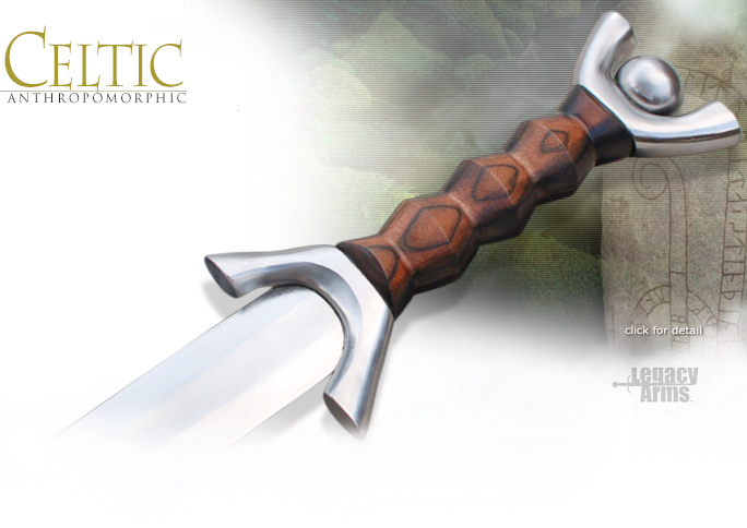 Image of IP-084 Celtic Anthropomorphic Sword and scabbard by Legacy Arms
