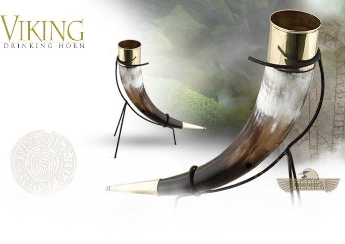 NobleWares Image of Viking Drinking Horn with Stand AH3961 by Deepeeka