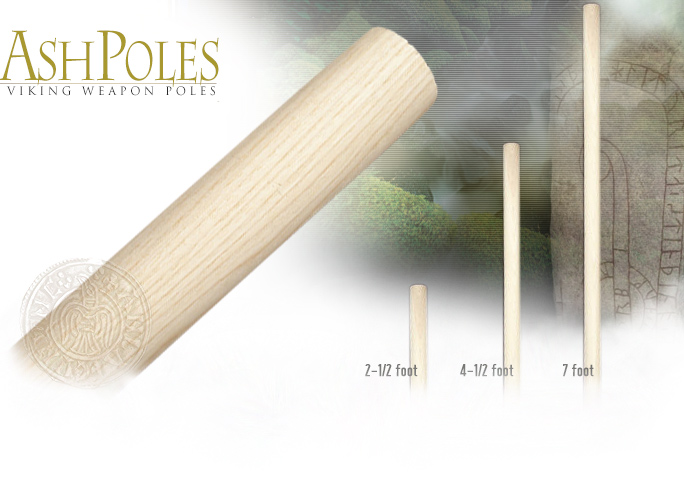 NobleWares Image of Ash Poles for Viking Weapons, 2-1/2' OX007, 4-1/2' OX006, 7' OX005