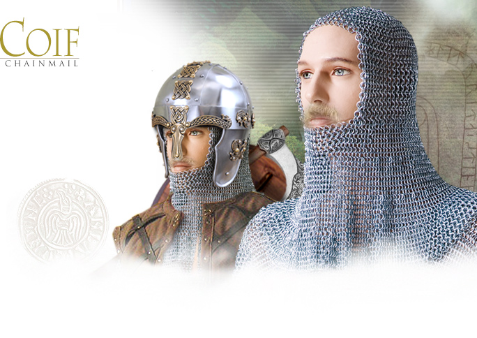 NobleWares Image of Zinc Plated Chainmail Coif AB2562 by GDFB