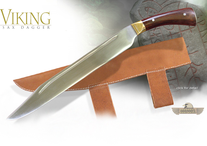 NobleWares Image of Viking Sax Dagger and Sheath AH3379 by Deepeeka