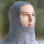 Zinc Plated Chainmail Coif AB2562 by GDFB