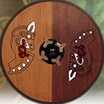 Viking Wooden Shield AH4370 by Deepeeka
