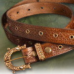 Celtic Knot Leather Belt AH5505 by Deepeeka