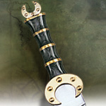 Celtic Leaf Blade Decorative Combat Sword 75-264 BK