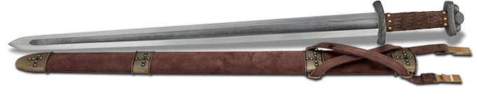 full view of Battle Ready Godfred Viking Sword SH1010 by CAS Hanwei