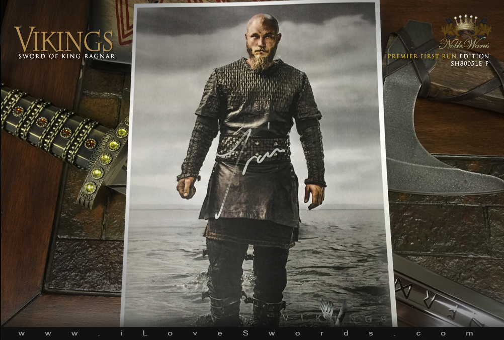 Photo of Ragnar Lothbrok hand signed by actor, Travis Fimmel
