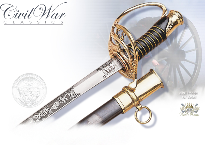 NobleWares Image of Civil War Confederate 'Shelby' Officer's Sword 06-804