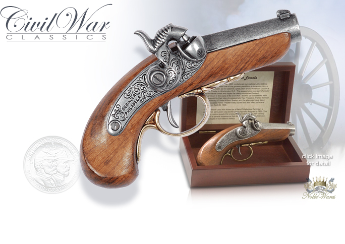 NobleWares Image of Non-Firing Civil War Replica Baby Philadelphia Derringer that killed Lincoln 1018G by Denix
