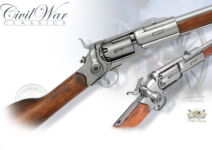 NobleWares Image of Non-firing replica of 1850 Colt Civil War Revolving Cylinder Percussion Rifle 1188 by Denix