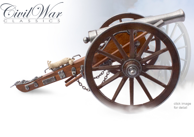 NobleWares Image of Miniature 1861 CIVIL WAR 12-POUNDER CANNON model 402 by DENIX