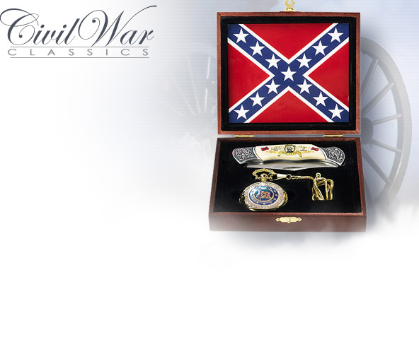 NobleWares Image of Civil War Pocket Knife and watch set M2305