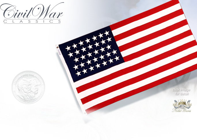 NobleWares Image of Union 34 star Civil War 3'x5' Nylon Flag 310605 by Annin Flagmakers USA 