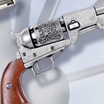 Denix Model 1055 Civil War Replica M1848 Engraved Colt Dragoon Revolver Non-Firing with Hardwood Grips