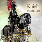 Miniature Knight on horseback by martespa