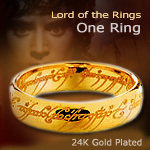 Lord of the Rings 24k Gold Plated One Ring