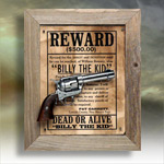 view info on Billy the Kid Pistol Framed set
