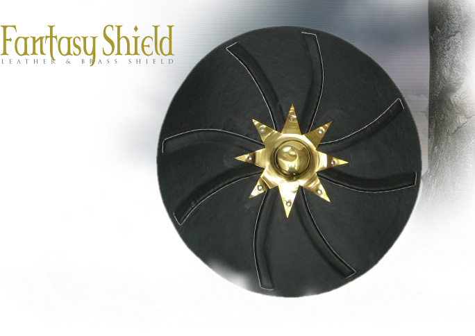NobleWares Imageof Leather and Brass Fantasy Shield IR807020 by IOTC