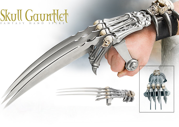 NobleWares Image of Skull Gauntlet Fantasy Hand Spike NW1073