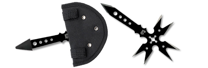 Image of Black Ronin Gothic Throwing Axe UC2958 and sheath by United Cutlery