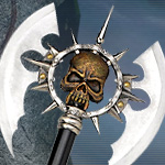 Skull Chaser Double Bladed fantasy Battle Axe BK879
