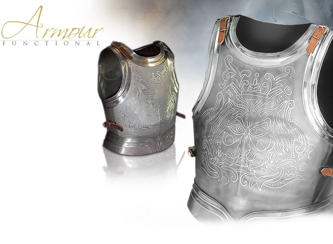 NobleWares Image of Functional Etched Breastplate Armour AH3887E by Deepeeka