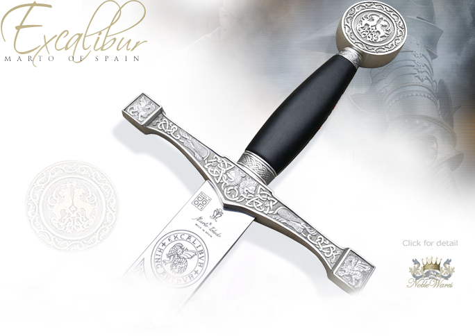 NobleWares Image of Excalibur Sword Silver Edition 513 by MARTO of Toledo Spain