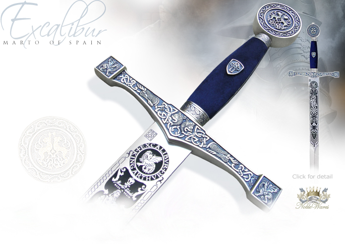 NobleWares Image of Excalibur Deep Etched Silver Special Edition MA752.1 SE by MARTO of Toledo Spain