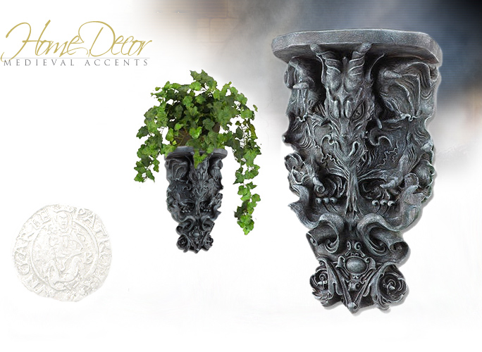 NobleWares Image of Medieval Stone Dragon Wall Pedestal YT5544 YTC Summit Collection