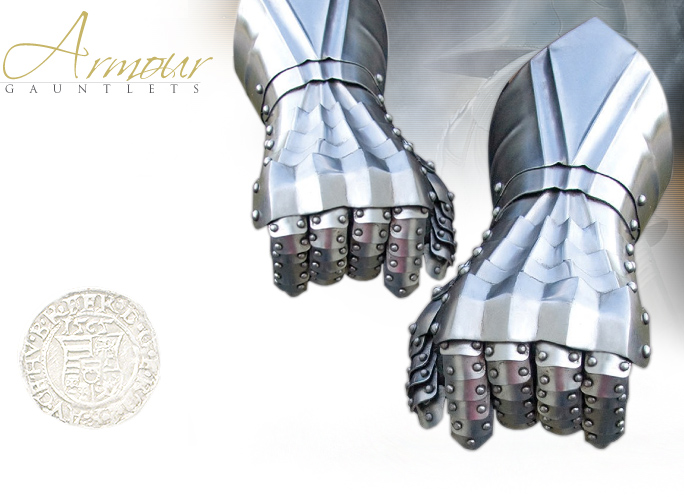 NobleWares Imageof NW1682 Customizable Bolted Gauntlets by Legends In Steel