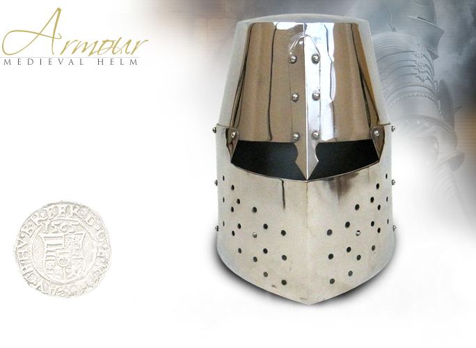 NobleWares Image of Great Helm with Chrome Finish NW78615 made in India
