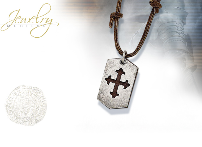 NobleWares Image of Medieval Cross Medallion Necklace NK1442 by Cruz Accessories