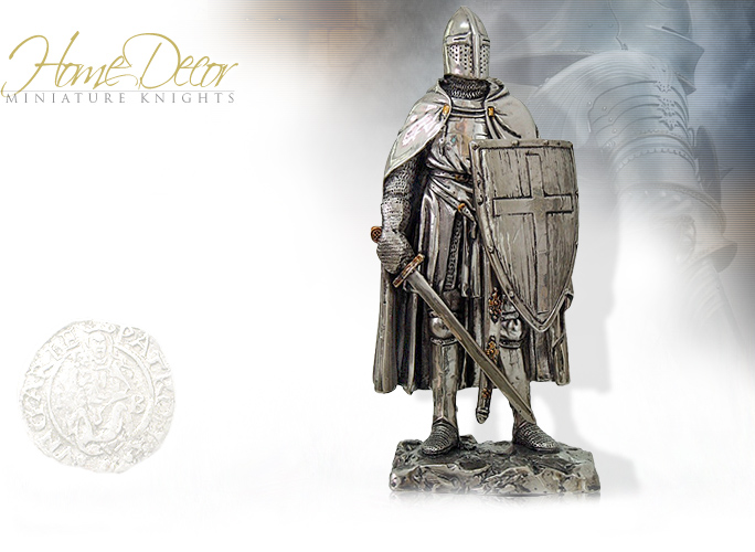 NobleWares Image of Cast Bronzed Resin Medieval Crusader Knight 8711 by Pacific Trading