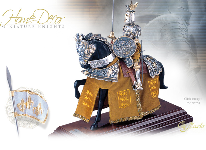 NobleWares Image of King Richard Lionheart Mounted Knight in Gold 918.12 by Marto of Spain
