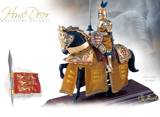NobleWares Image of King Richard Lionheart Mounted Knight in Gold 918.1 by Marto of Spain