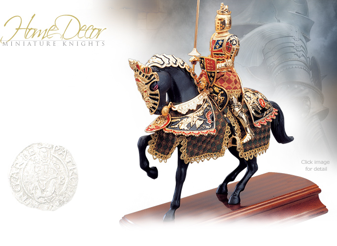 NobleWares Image of The Black Prince Mounted Knight Decorated 5501 by Art Gladius of Spain