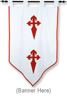 Order Of Saint James of the Sword  Knights Banner with Emblem MF1530