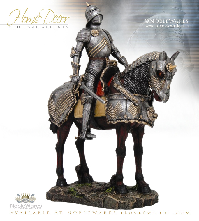 NobleWares Medieval Knight mounted on Horse 8504 Pacific Trading 