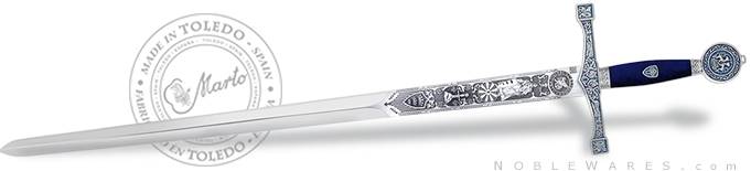 full view image of Excalibur Deep Etched Silver Special Edition MA752.1 SE by MARTO of Toledo Spain
