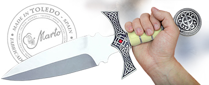 decorative Silver Highlander Claymore Dagger Limited Edition HI015.2 by Marto in Hand