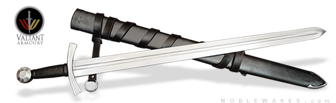 full view image of the functional Castile Sword CF401B by Valiant Armoury
