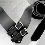 Black Leather Shoulder Belt and Frog PS-2828