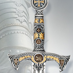 Knight's Templar Sword Silver & Gold Deluxe Edition 584.1 by MARTO of Toledo Spain